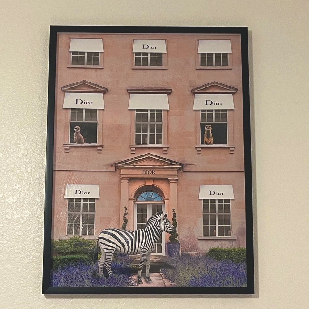 Dior zebra wall art